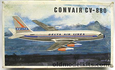 Dubena 1/230 Convair CV - 880 Delta Airlines plastic model kit